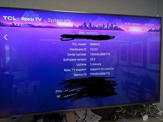 TCL 65" 65R615 4K TV