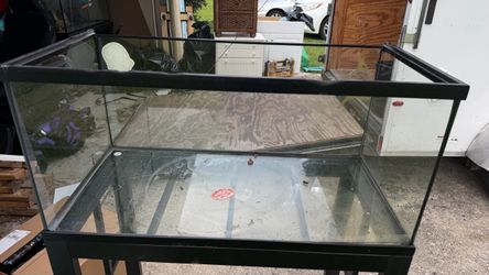 Used Large Glass Reptile Enclosure with Metal Stand