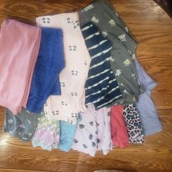 Kid Girls size 14/16 lot of clothes pre-owned, no rips or stains normal wear, great condition. Cute leggings cute t-shirts.