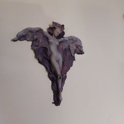 Vintage Ceramic Angel by Artist Jacquline Hurlbert Circa 2000