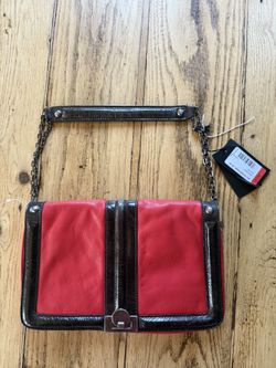 Patrizia Pepe Genuine Leather Borsa Red Bag