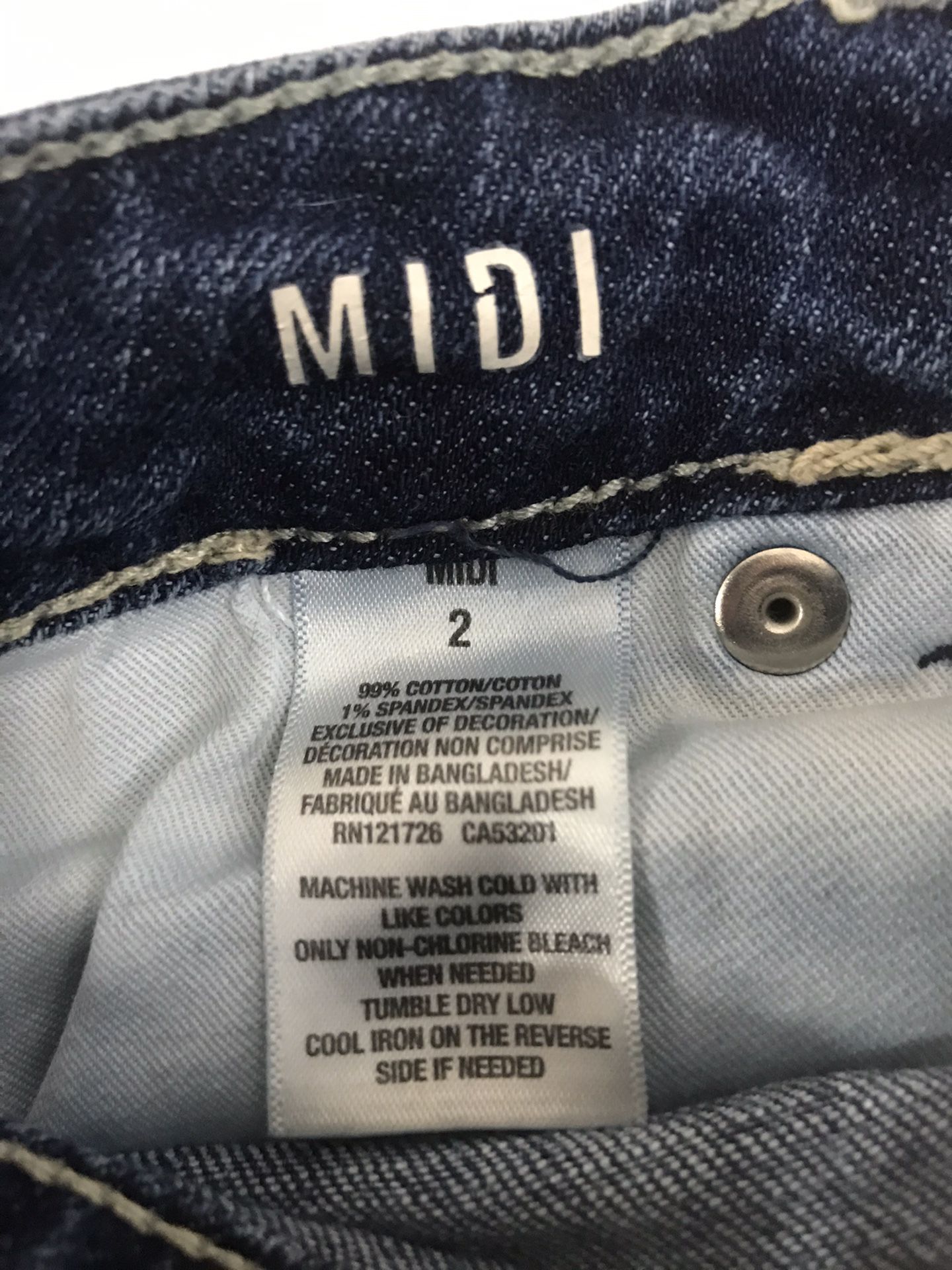 Aeropostale Destroyed Midi Denim Shorts - Size 2