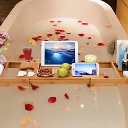 Bathtub Caddy / Laptop Bed Desk- Wood