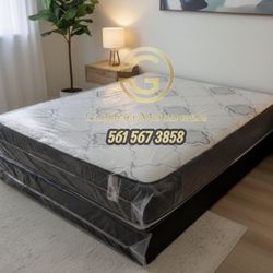 Queen Mattress Set – Medium – Brand New – Delivery Available 🚚