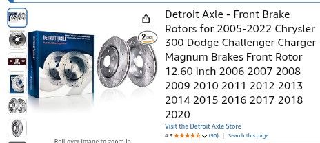 Detroit Axle Front Brake Rotors