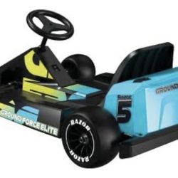 Razor Ground Force Elite Powered Go Kart - Black/Blue: Steel Frame, 200 lb Capacity