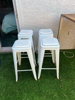 White bar stools