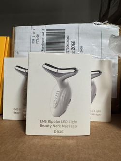 EMS bipolar LED beauty neck massager.    