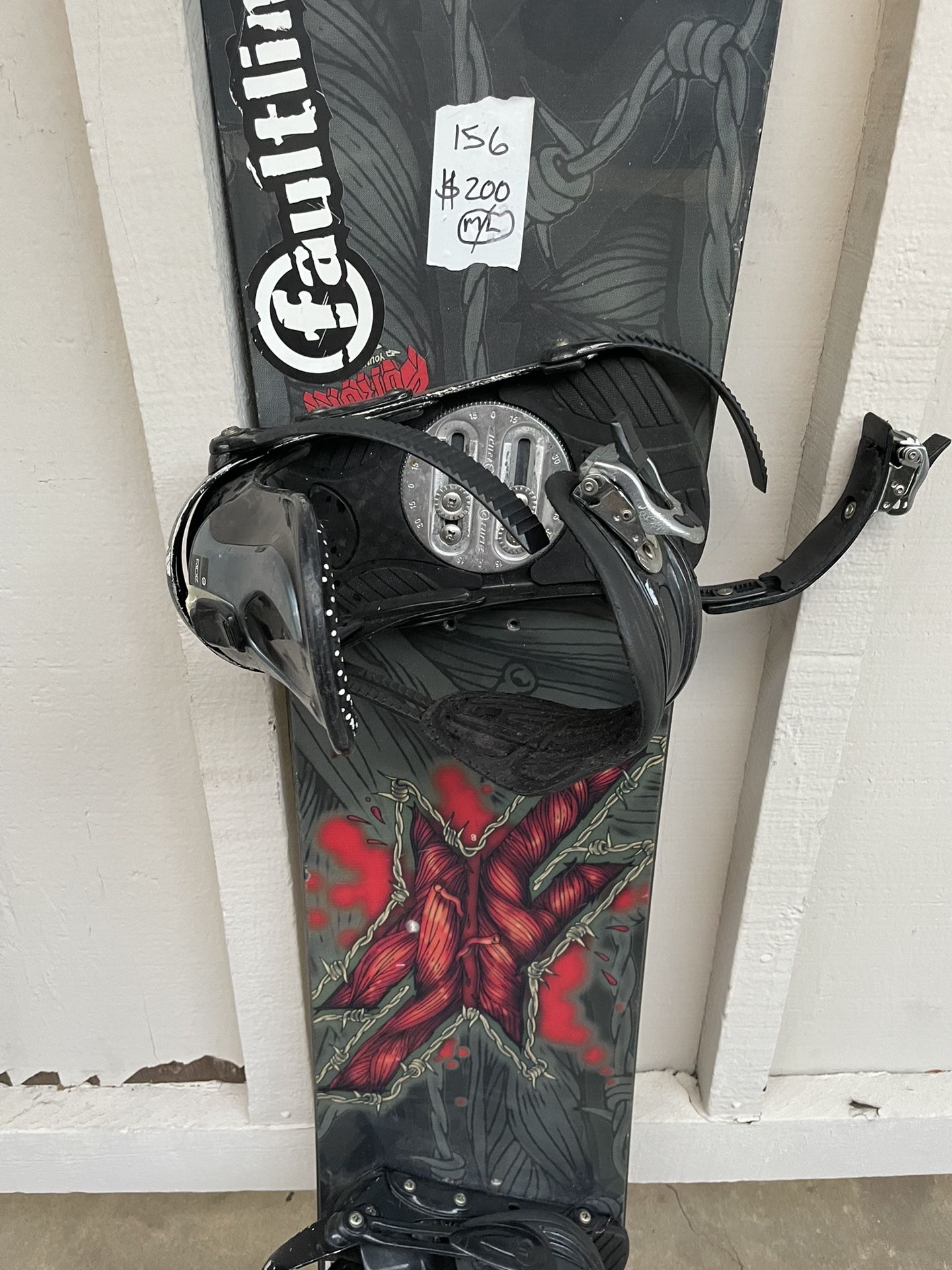 156cm forum snowboard large bindings