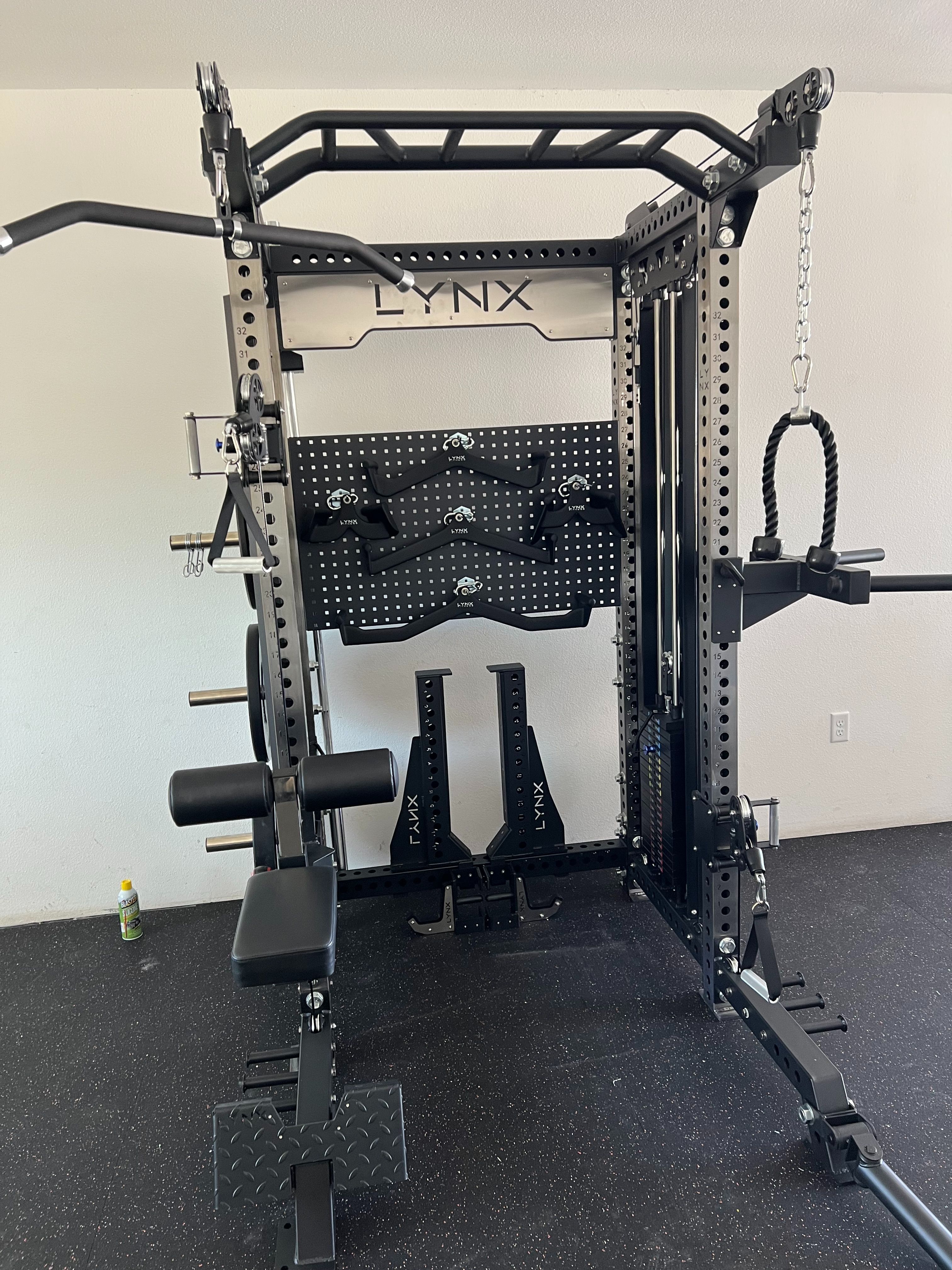 2in1 Pro Series - All in One Home Commercial Gym - Dual Cable Machine - Squat Rack - Bench Press - (Weights Fitness Exercise)