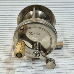 F107- Vintage X.L Raised Pillar Casting Reel 60YDS w/ Bone Knob, Early 1900s. For sale $79. 