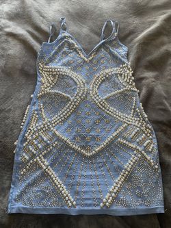 Dress (mini Pearl Blue Dress Size Large)