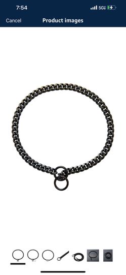 Custom Gold Silver Cuban Link Dog Collar, ID Tags Pet Collar for Small Medium Large Dogs