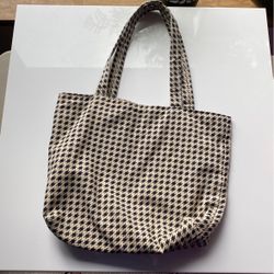 Handmade Houndstooth Tote Bag