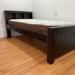 Twin Solid Wood Bed With Mattress $360