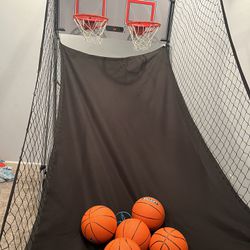 Double shoot life time basket ball arcade