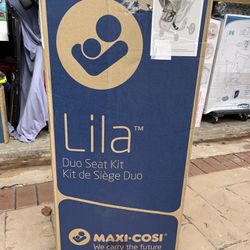 For Sale Brand New Maxi-Cosi Lila Duo Seat Accessory Kit in Nomad Grey.