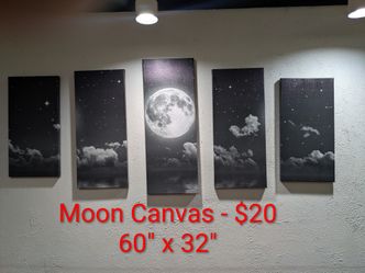 Moon Canvas 5 piece Canvas Print Set