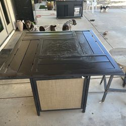 Patio Table With Propane Fire pit 