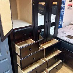 Tall Large Cherry Pine Closet 