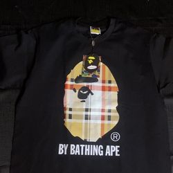 Bape and Burberry collab t shirt