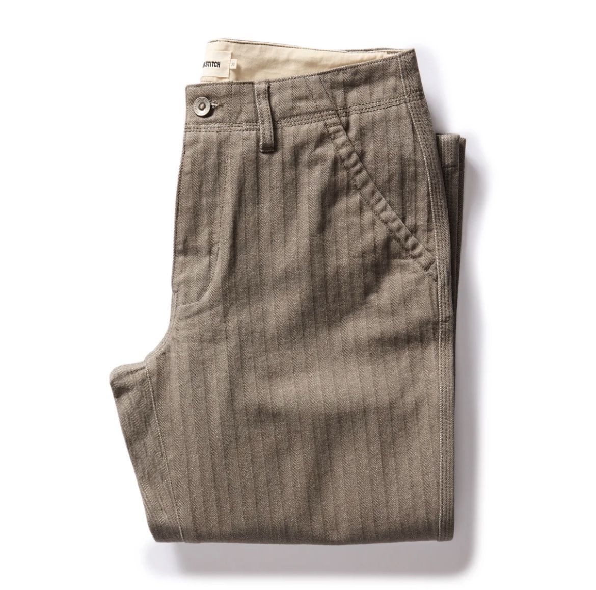 Taylor Stitch - Morse Pant in Olive Herringbone Twill