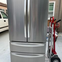 LG Smart French Door Refrigerator with Two Freezer Drawers.