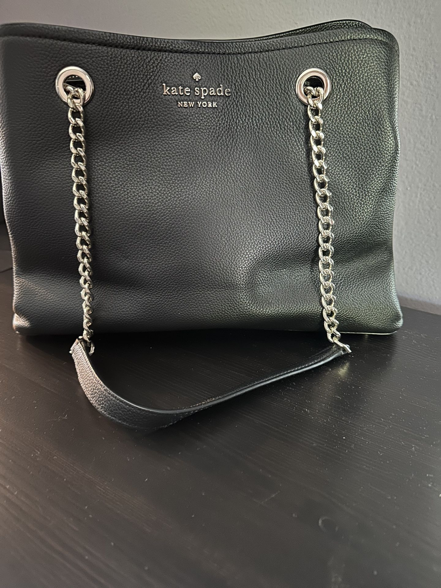 Kate  Spade Jordyn Medium Chain Handle Tote Black 