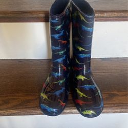 Dinosaur rain boots size 3 Youth