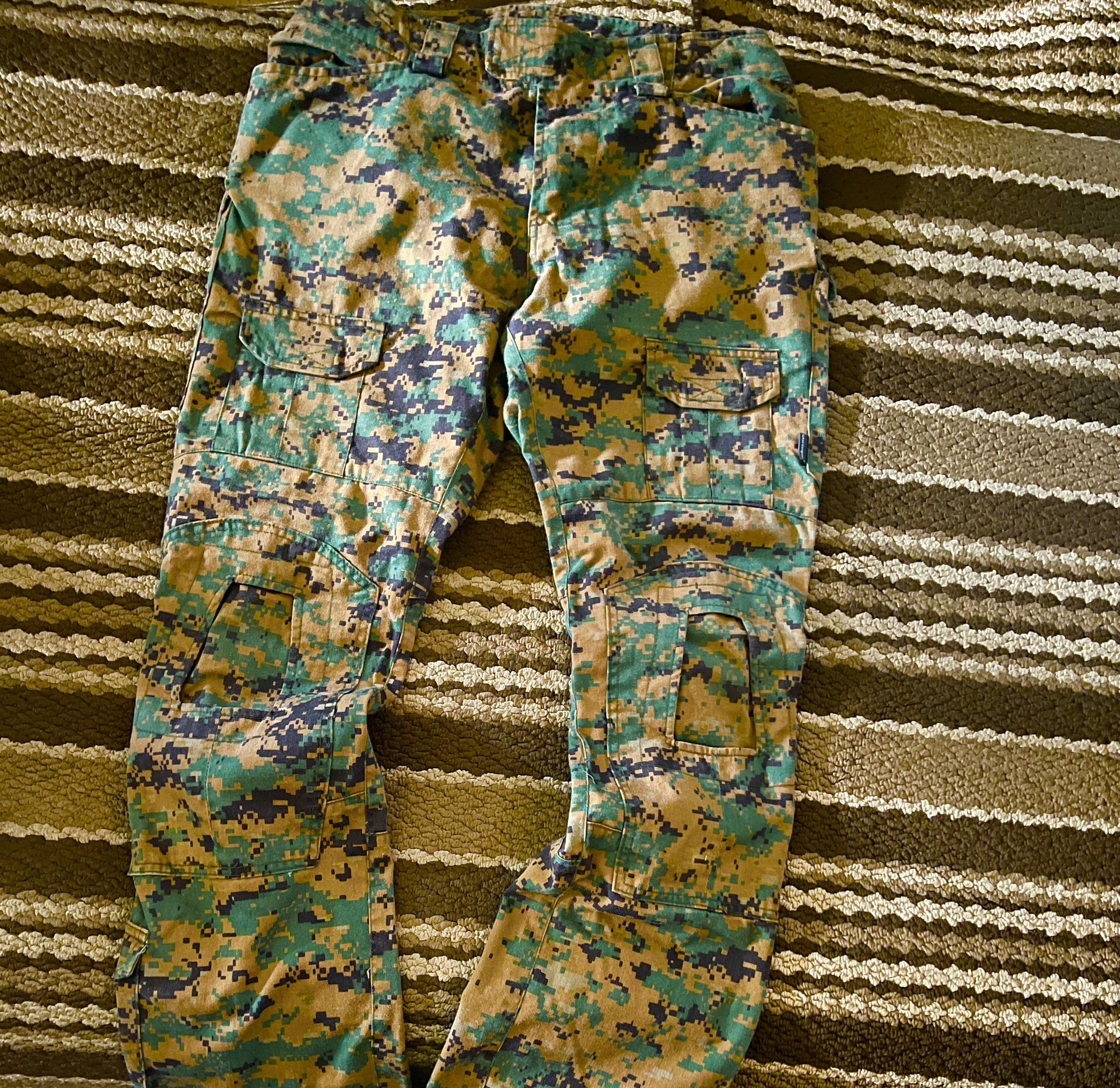 Tactical Combat Pants Men's Outdoor Cargo Hiking Hunting Trousers Waist 32W