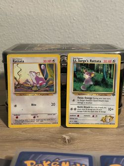 Rattata and lt. surges rattata pokemon cards
