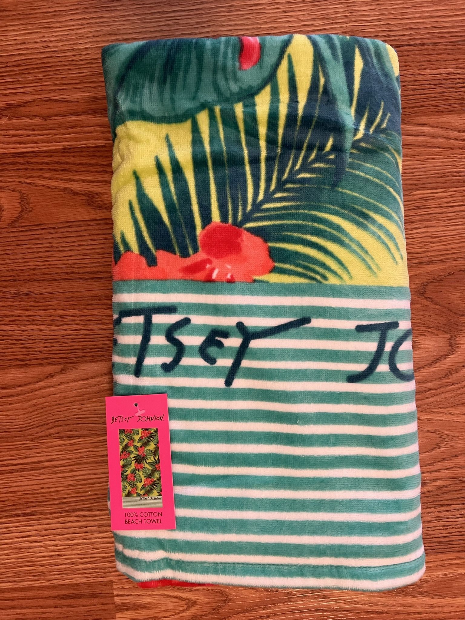 Betsy Johnson Large Beach Towel 