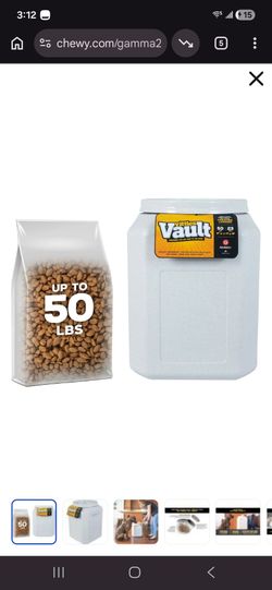 Lightly used pet food tub