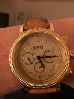 Nicolet Gold Tone Watch