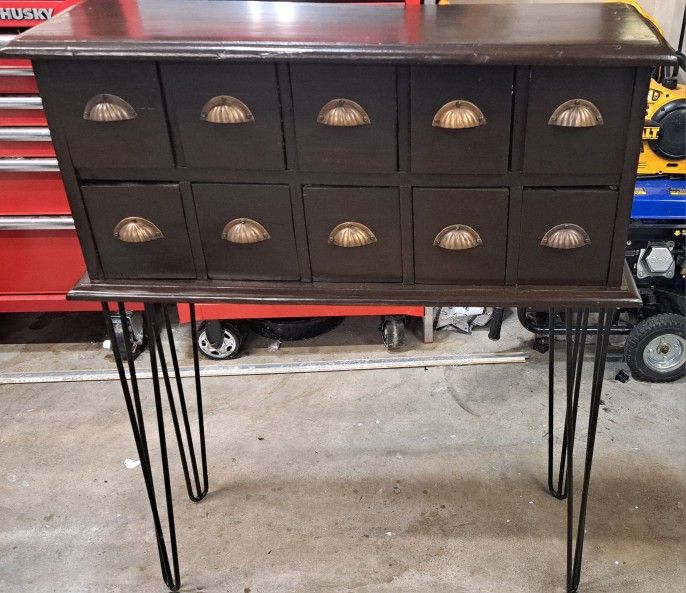 Antique 10 Drawer Apothecary Cabinet