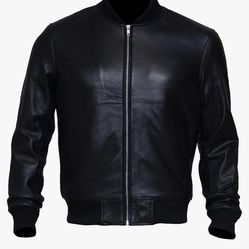 Leather Jacket Bomber 