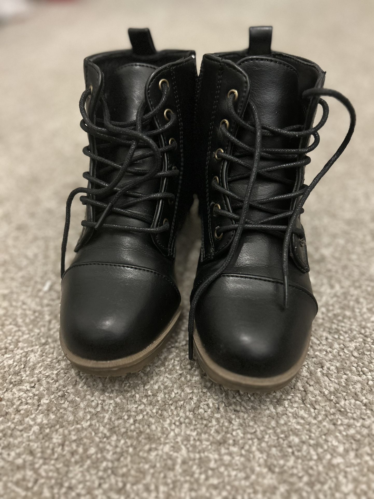 Black Boots Kids Size 1