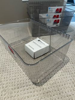 NEW WallSpace 18”x12” Wall-Mount Storage Bin – Clear Organizer (4 Available)  - Container Store