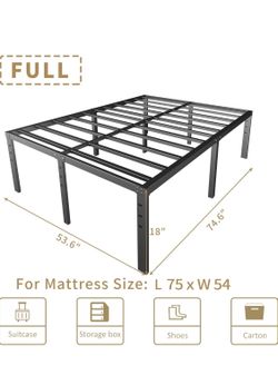 18 Inch Full Size Bed Frame New/ Open Box
