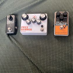 Guitar Pedals (Ditto Looper, Keeley Fuzz Bender, EHX Big Muff Op-Amp)