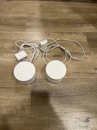 Google WiFi Mesh System Routers 2 Pack - (AC-1304) - With Power Cords - Used