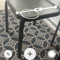 Frosted Glass Patio End Table