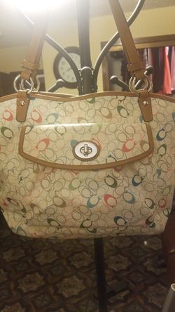Multi Colors Coach hand bag