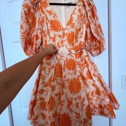 NWOT Zimmermann Orange mini dress AUS2-US8