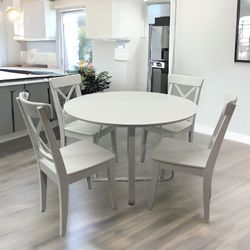 White Dining Table And Chairs 