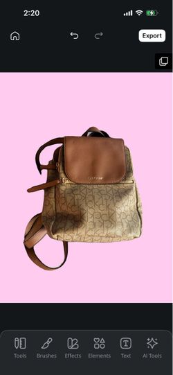 Calvin Klein "Elaine" Signature flap mini backpack