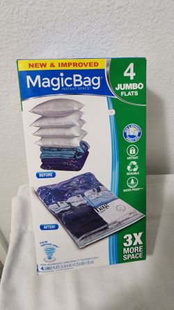 MagicBag Jumbo Flat Vacuum Storage Bags 4-Pack