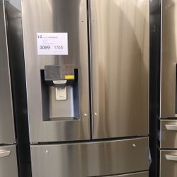 27.8 cu. ft. 4 Door French Door Smart Refrigerator with 2 Freezer Drawers and Wi-Fi Enabled in Stainless Steel