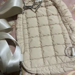 Quilted Crossbody Bag with Adjustable Strap