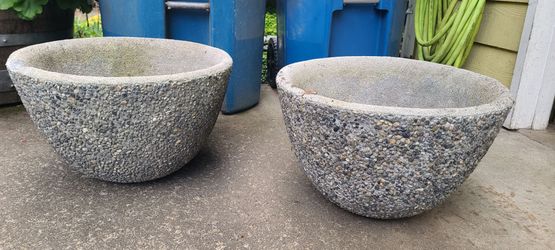 2 Nice Heavy Aggregate Planters